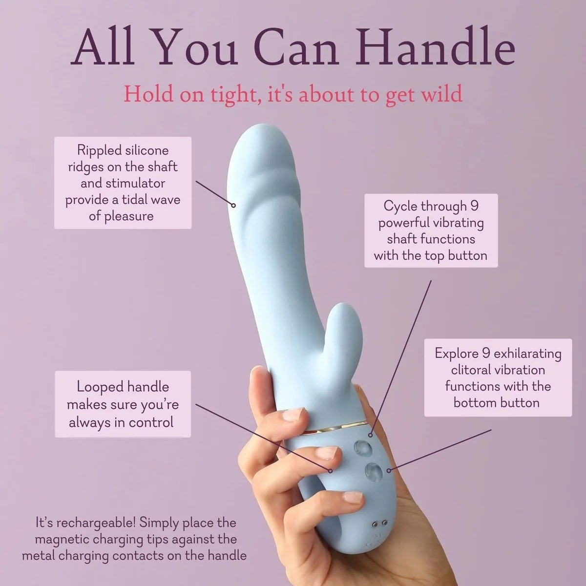 pure pleasure sex toy Risqué Rose Dual-Motor Vibrator with 18 Functions by Pure Romance – Texas  Love Shop